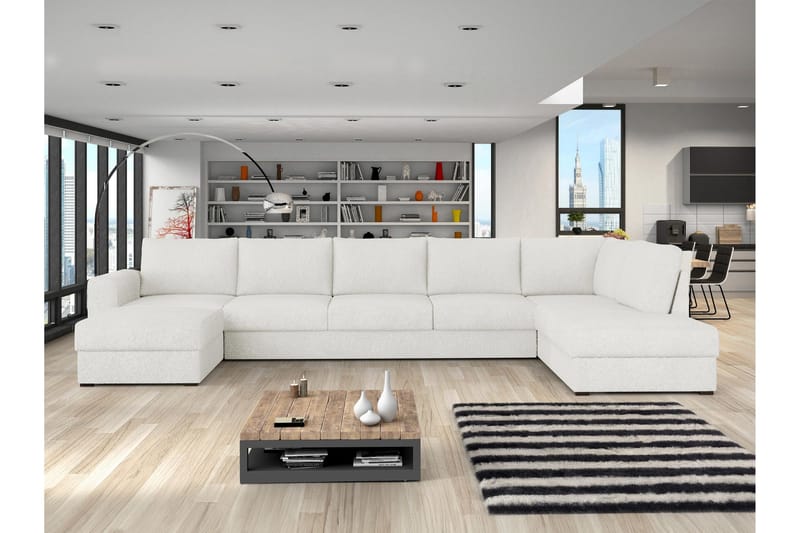 Taberk Soffa med Divan och Schäslong 5-sits - Vit - Products - Möbler - Soffa - U-soffa