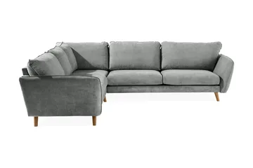 Trend Lyx 6-sits Vändbar L-formad Hörnsoffa i Tyg - Grå - Products - Möbler - Soffa - Hörnsoffa