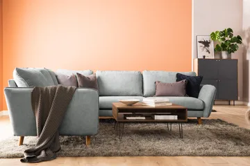 Trend Lyx 6-sits Vändbar L-formad Hörnsoffa i Tyg - Grå - Products - Möbler - Soffa - Hörnsoffa
