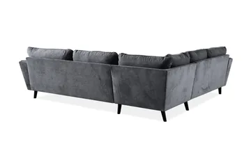 Trend Lyx 6-sits Vändbar L-formad Hörnsoffa i Tyg - Mörkgrå - Products - Möbler - Soffa - Hörnsoffa