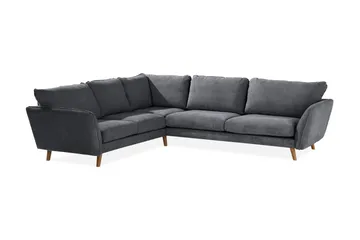 Trend Lyx 6-sits Vändbar L-formad Hörnsoffa i Tyg - Mörkgrå - Products - Möbler - Soffa - Hörnsoffa
