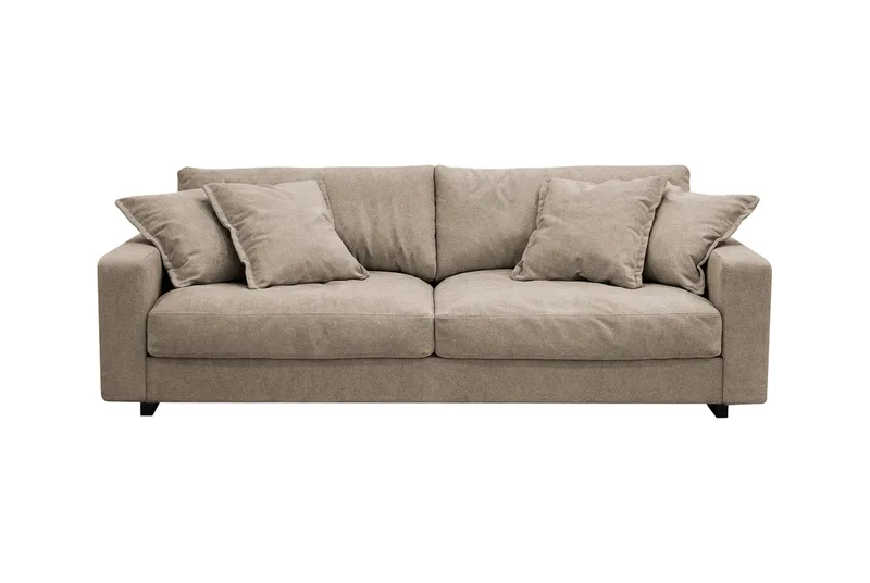 Valencia Extra Djup 3-sits Soffa i Chenille, Brun