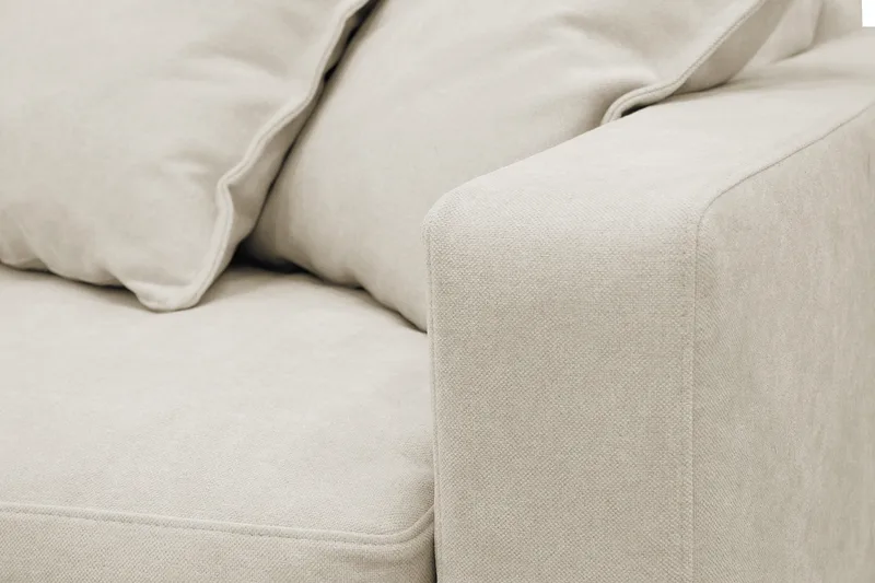 Valencia Extra Djup 3-sits Soffa med avtagbar och tvättbar klädsel - Beige - Products - Möbler - Soffa - 3 sits soffa