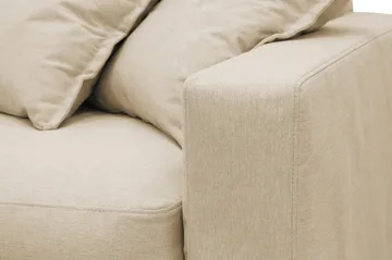 Valencia Extra Djup 3-sits Soffa med avtagbar och tvättbar klädsel - Beige - Products - Möbler - Soffa - 3 sits soffa