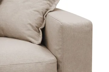 Valencia Extra Djup 3-sits Soffa med avtagbar och tvättbar klädsel - Ljusbrun - Products - Möbler - Soffa - 3 sits soffa