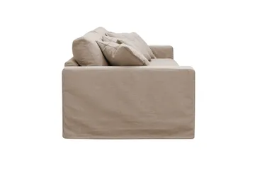 Valencia Extra Djup 3-sits Soffa med avtagbar och tvättbar klädsel - Ljusbrun - Products - Möbler - Soffa - 3 sits soffa