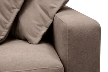 Valencia Extra Djup 3-sits Soffa med avtagbar och tvättbar klädsel - Mörkbrun - Products - Möbler - Soffa - 3 sits soffa