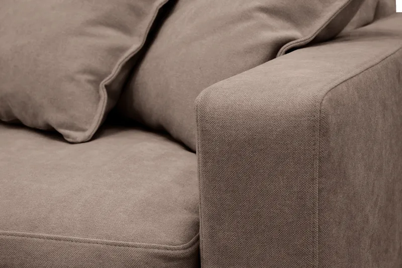 Valencia Extra Djup 3-sits Soffa med avtagbar och tvättbar klädsel - Mörkbrun - Products - Möbler - Soffa - 3 sits soffa