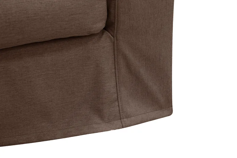 Valencia Extra Djup 3-sits Soffa med avtagbar och tvättbar klädsel - Mörkbrun - Products - Möbler - Soffa - 3 sits soffa