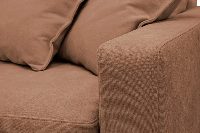 Valencia Extra Djup 3-sits Soffa med avtagbar och tvättbar klädsel - Rostbrun - Products - Möbler - Soffa - 3 sits soffa