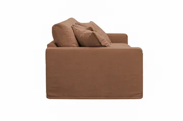 Valencia Extra Djup 3-sits Soffa med avtagbar och tvättbar klädsel - Rostbrun - Products - Möbler - Soffa - 3 sits soffa