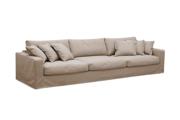 Valencia Extra Djup 5-sits soffa + fåtölj med avtagbar och tvättbar klädsel - Ljusbrun - Products - Möbler - Soffa - Soffgrupp