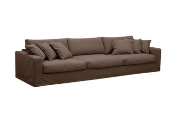 Valencia Extra Djup 5-sits soffa + fåtölj med avtagbar och tvättbar klädsel - Mörkbrun - Products - Möbler - Soffa - Soffgrupp
