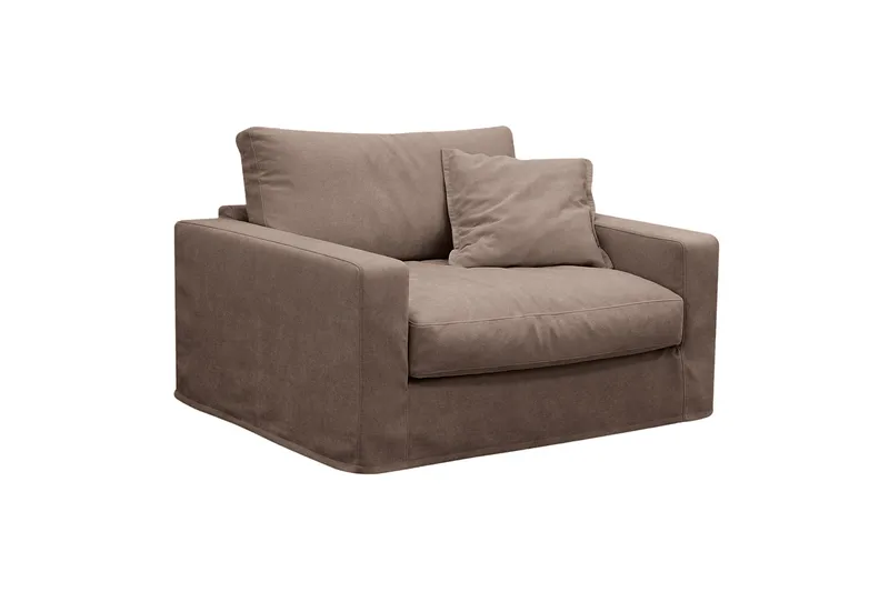 Valencia Extra Djup 5-sits soffa + fåtölj med avtagbar och tvättbar klädsel - Mörkbrun - Products - Möbler - Soffa - Soffgrupp
