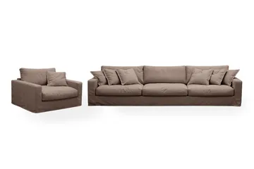 Valencia Extra Djup 5-sits soffa + fåtölj med avtagbar och tvättbar klädsel