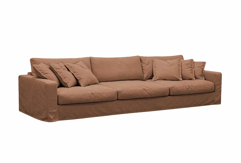 Valencia Extra Djup 5-sits soffa + fåtölj med avtagbar och tvättbar klädsel - Rödbrun - Products - Möbler - Soffa - Soffgrupp