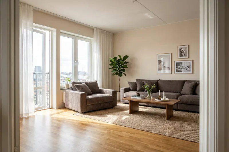 Valencia Soffgrupp Extra Djup 5-sits Soffa + Fåtölj - Brun - Products - Möbler - Soffa - Soffgrupp