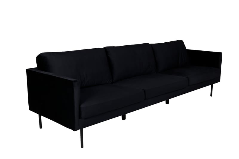 Zoom 3-sits Soffa Sammet - Svart - Products - Möbler - Soffa - 3 sits soffa