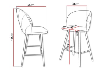 Aikka Barstol 105 cm - Gul - Products - Möbler - Fåtölj & stolar - Barstol & barpall