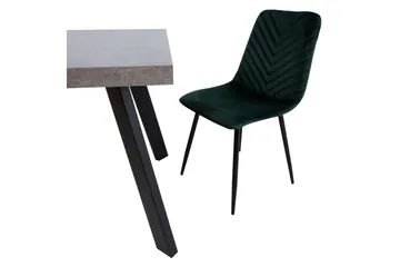 Brie Stol Mörkgrå Sammet - Products - Möbler - Fåtölj & stolar - Matstol & köksstol