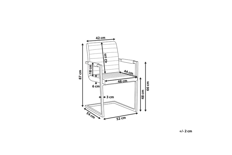 Buford Matstol 2-pack - Konstläder/Svart - Products - Möbler - Fåtölj & stolar - Karmstol