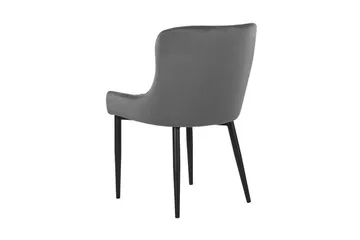 Colino Stol 2-Pack Sammet - Grå - Products - Möbler - Fåtölj & stolar - Matstol & köksstol