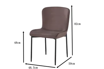 Elsie Matstol Sammet - Brun - Products - Möbler - Fåtölj & stolar - Matstol & köksstol