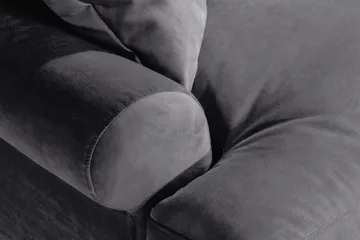 Andrew Loveseat Sammet - Mörkgrå/Krom - Products - Möbler - Fåtölj & stolar - Fåtölj - Sammetsfåtölj