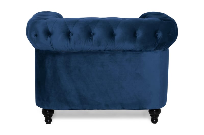 Chesterfield Lyx Stor skön djup sammetsfåtölj - Fåtölj till vardagsrum - Blå Sammet - Products - Möbler - Fåtölj & stolar - Fåtölj - Chesterfield fåtölj