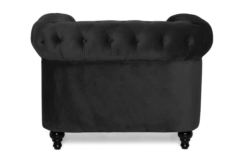 Chesterfield Lyx Stor skön djup sammetsfåtölj - Fåtölj till vardagsrum - Svart Sammet - Products - Möbler - Fåtölj & stolar - Fåtölj - Chesterfield fåtölj