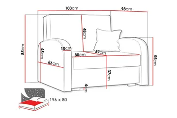 Denegal Bäddfåtölj Ljusgrå - Products - Möbler - Fåtölj & stolar - Fåtölj - Bäddfåtölj