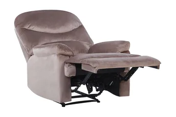 Ellov Fåtölj - Brungrå/Sammet - Products - Möbler - Fåtölj & stolar - Fåtölj - Biofåtölj & reclinerfåtölj