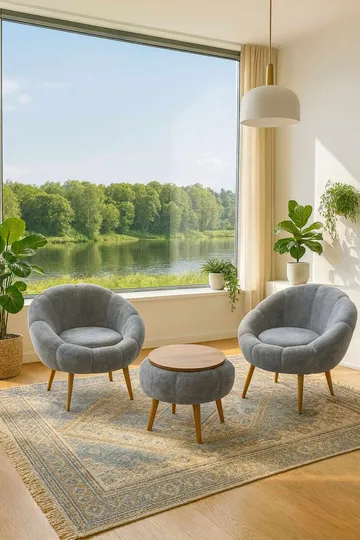 Havel Fåtöljer med bord 3 delar