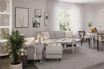 Howard Classic Fåtölj med Fotpall - Grå - Products - Möbler - Fåtölj & stolar - Fåtölj - Fåtölj med fotpall