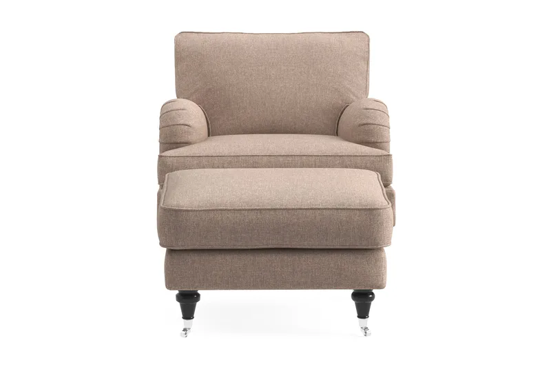 Howard Classic Fåtölj med Fotpall - Mörkbeige - Products - Möbler - Fåtölj & stolar - Fåtölj - Fåtölj med fotpall