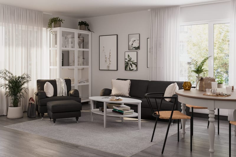 Howard Classic Fåtölj med Fotpall - Mörkgrå - Products - Möbler - Fåtölj & stolar - Fåtölj - Fåtölj med fotpall