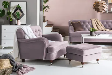 Howard Riviera Fåtölj med Fotpall - Lila - Products - Möbler - Fåtölj & stolar - Fåtölj - Fåtölj med fotpall