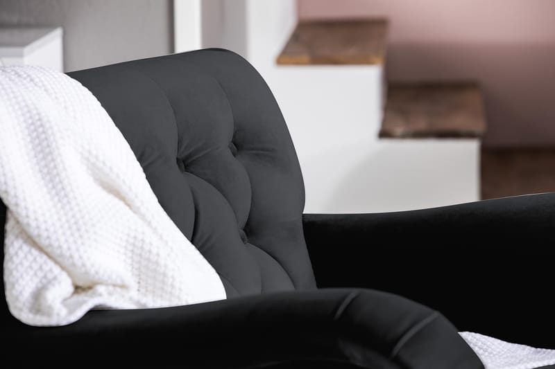 Howard Riviera Fåtölj med Fotpall - Svart - Products - Möbler - Fåtölj & stolar - Fåtölj - Fåtölj med fotpall