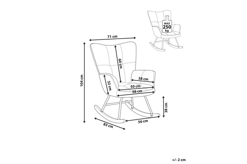 Gungstol Oulu - Vitt, svart, ljust trä - Products - Möbler - Fåtölj & stolar - Fåtölj