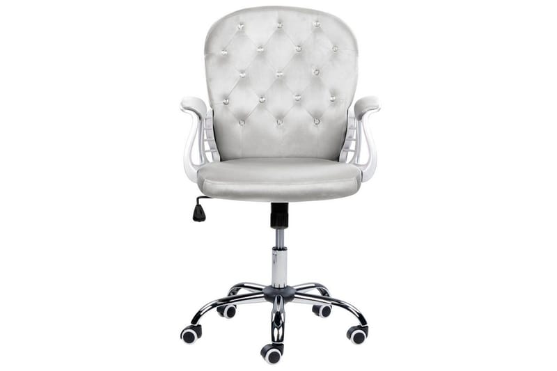 Kontorsstol med kristaller Princess Grå/Silver/Svart - Grå/Silver/Svart - Products - Möbler - Fåtölj & stolar - Kontorsstol & skrivbordsstol