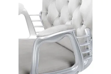 Kontorsstol med kristaller Princess Grå/Silver/Svart - Grå/Silver/Svart - Products - Möbler - Fåtölj & stolar - Kontorsstol & skrivbordsstol