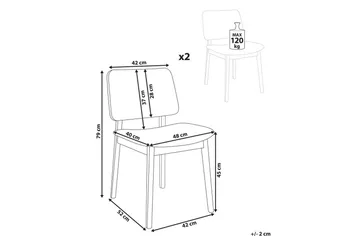 Matsalsstol Blane set om 2 Ljus Trä-Beige - Ljus Trä-Beige - Products - Möbler - Fåtölj & stolar - Matstol & köksstol