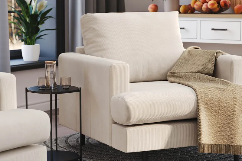 Menard Compact Fåtölj - Beige - Products - Möbler - Fåtölj & stolar - Fåtölj