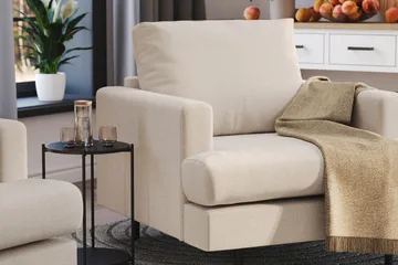 Menard Compact Fåtölj - Beige - Products - Möbler - Fåtölj & stolar - Fåtölj