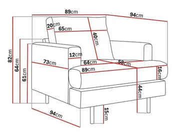Menard Compact Fåtölj - Grå - Products - Möbler - Fåtölj & stolar - Fåtölj