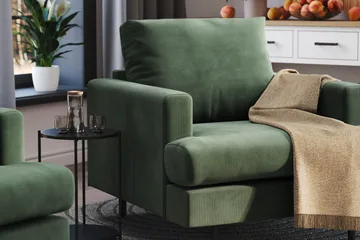 Menard Compact Fåtölj - Grön - Products - Möbler - Fåtölj & stolar - Fåtölj