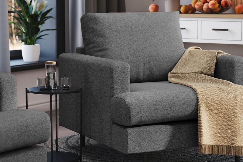Menard Compact Fåtölj - Mörkgrå - Products - Möbler - Fåtölj & stolar - Fåtölj