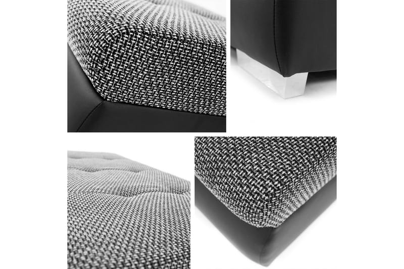 Cerys Fotpall 60 cm - Svart/Grå - Products - Möbler - Fåtölj & stolar - Pall & puff - Fotpallar