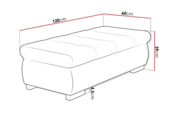 Cerys Fotpall 60 cm - Svart/Grå - Products - Möbler - Fåtölj & stolar - Pall & puff - Fotpallar