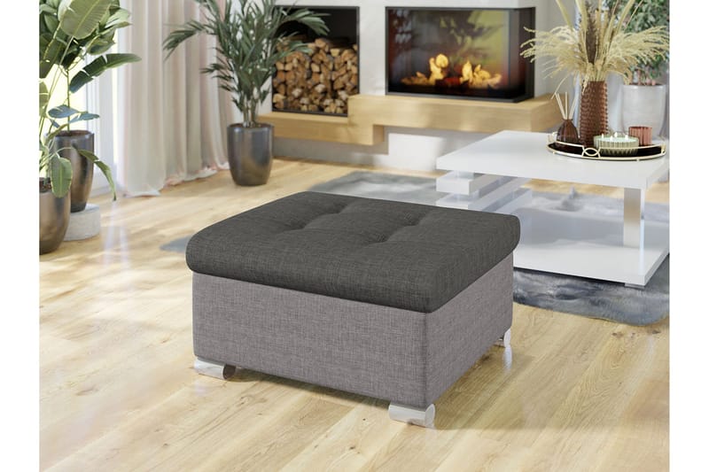 Dynir Fotpall 68 cm - Ljusgrå/Mörkgrå - Products - Möbler - Fåtölj & stolar - Pall & puff - Fotpallar